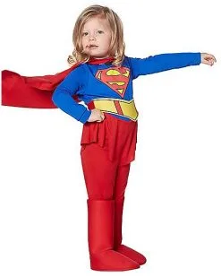 Spirit Halloween Toddler Supergirl Costume - Superman 7 Spirit Halloween Toddler Supergirl Costume - Superman -Halloween Clothing Theme Store 00189241 c
