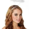 Spirit Halloween White Faux Marabou Halo -Halloween Clothing Theme Store 00569798 a