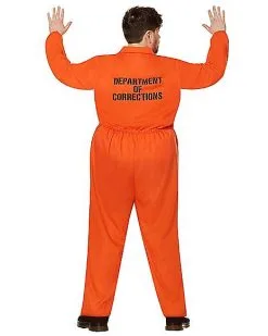 Spirit Halloween Adult Department Of Corrections Prisoner One Piece Costume -Halloween Clothing Theme Store 00580803 f