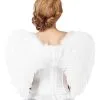 Spirit Halloween White Faux Feather Wings