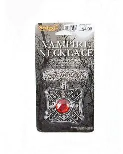 Spirit Halloween Classic Red Stone Necklace -Halloween Clothing Theme Store 01066521 c
