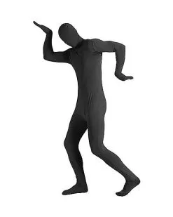 Spirit Halloween Adult Super Skins Black Zentai Skin Suit Costume -Halloween Clothing Theme Store 01132422 a
