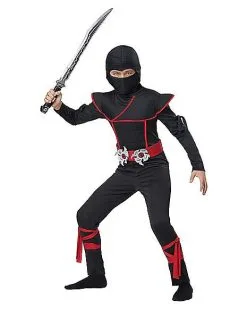 Spirit Halloween Kids Stealth Ninja Costume -Halloween Clothing Theme Store 01133735 b
