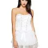 Spirit Halloween Front Lace-Up Corset - White -Halloween Clothing Theme Store 01144682 a
