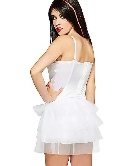 Spirit Halloween Front Lace-Up Corset - White 4 Spirit Halloween Front Lace-Up Corset - White - Image 2