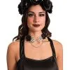 Spirit Halloween Black Rose Skull Headband 2 Spirit Halloween Black Rose Skull Headband -Halloween Clothing Theme Store 01225929 a