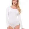 Spirit Halloween Long Sleeve White Bodysuit -Halloween Clothing Theme Store 01263821 a