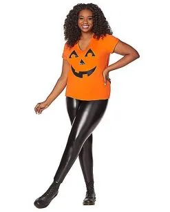 Spirit Halloween Pumpkin T Shirt -Halloween Clothing Theme Store 01267228 d