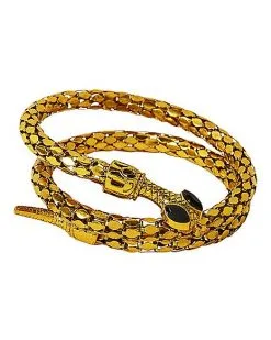 Spirit Halloween Goldtone Roman Snake Cuff -Halloween Clothing Theme Store 01267277 a