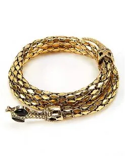 Spirit Halloween Goldtone Roman Snake Cuff -Halloween Clothing Theme Store 01267277 c