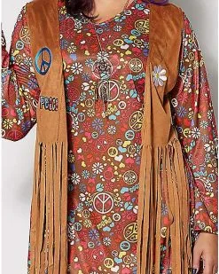 Spirit Halloween Adult Peace And Love Hippie Costume -Halloween Clothing Theme Store 01271212 b