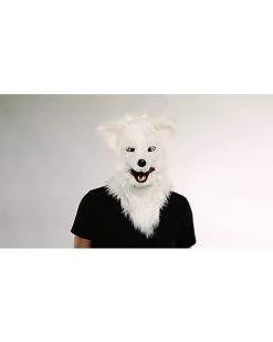 Spirit Halloween Moving Mouth White Wolf Full Mask 11 Spirit Halloween Moving Mouth White Wolf Full Mask -Halloween Clothing Theme Store 01271527 AVS