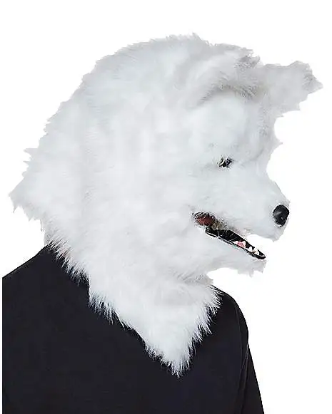 Spirit Halloween Moving Mouth White Wolf Full Mask 5 Spirit Halloween Moving Mouth White Wolf Full Mask - Image 3