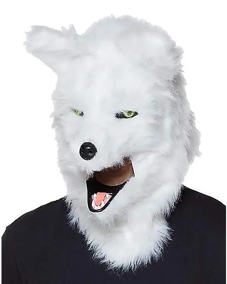 Spirit Halloween Moving Mouth White Wolf Full Mask 6 Spirit Halloween Moving Mouth White Wolf Full Mask - Image 4