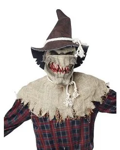 Spirit Halloween Animotion Scarecrow Full Mask -Halloween Clothing Theme Store 01274620 c