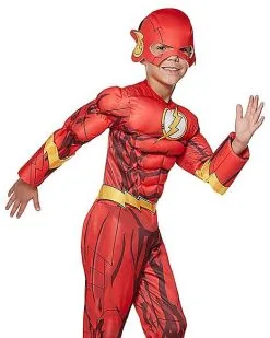 Spirit Halloween Kids Flash Costume Deluxe - DC Comics -Halloween Clothing Theme Store 01274984 c