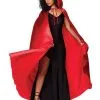 Spirit Halloween Red Satin Hooded Womens Cape -Halloween Clothing Theme Store 01277581 a