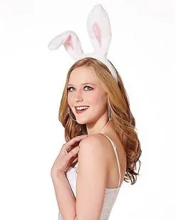 Spirit Halloween White Bunny Ears -Halloween Clothing Theme Store 01277953 b