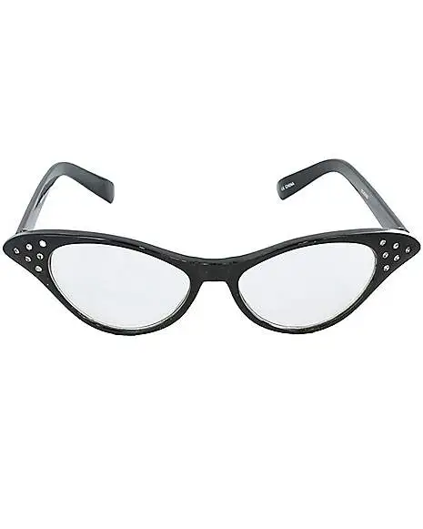 Spirit Halloween '50s Black Rhinestone Cat Eye Glasses 3 Spirit Halloween '50s Black Rhinestone Cat Eye Glasses