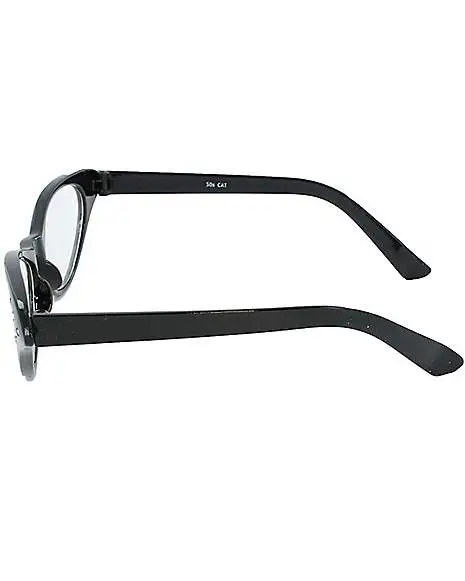 Spirit Halloween '50s Black Rhinestone Cat Eye Glasses 4 Spirit Halloween '50s Black Rhinestone Cat Eye Glasses - Image 2
