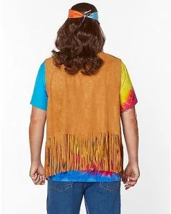 Spirit Halloween Fringed Suede Hippie Vest -Halloween Clothing Theme Store 01297191 c