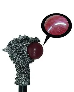 Spirit Halloween Dragon Head Staff With Orb -Halloween Clothing Theme Store 01300250 d