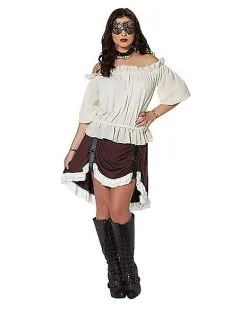 Spirit Halloween Ivory Off The Shoulder Shirt -Halloween Clothing Theme Store 01315555 d