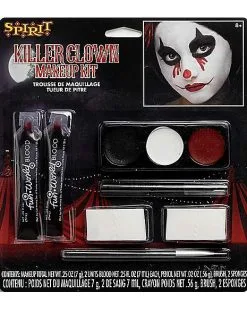 Spirit Halloween Killer Clown Makeup Kit -Halloween Clothing Theme Store 01317601 b
