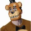 Spirit Halloween Freddy Fazbear Half Mask - Five Nights At Freddy's -Halloween Clothing Theme Store 01326057 a