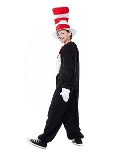 Spirit Halloween Kids Cat In The Hat Costume - Dr. Seuss -Halloween Clothing Theme Store 01332584 e