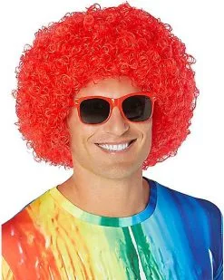 Spirit Halloween Red Curly Wig -Halloween Clothing Theme Store 01340272 c
