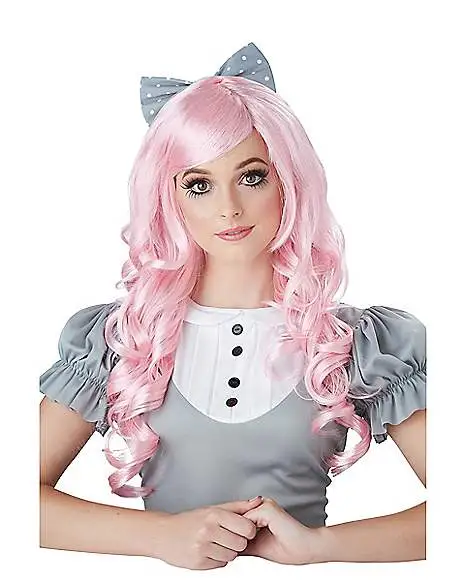 Spirit Halloween Pink Curls Doll Wig 3 Spirit Halloween Pink Curls Doll Wig