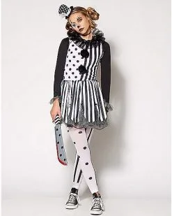 Spirit Halloween Adult Twisted Trickster Clown Costume -Halloween Clothing Theme Store 01346444 a