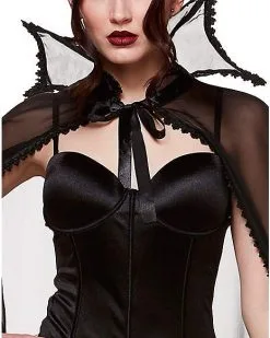 Spirit Halloween Adult Sheer Vampire Cape -Halloween Clothing Theme Store 01346543 c