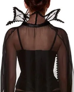 Spirit Halloween Adult Sheer Vampire Cape -Halloween Clothing Theme Store 01346543 d
