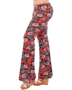 Spirit Halloween Hippie Bell Bottom Leggings -Halloween Clothing Theme Store 01346659 c