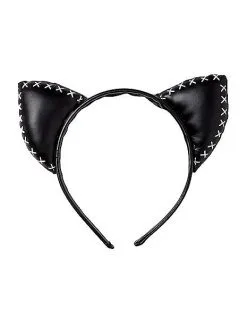 Spirit Halloween Stitched Cat Ear Headband -Halloween Clothing Theme Store 01348077 d