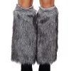 Spirit Halloween Grey Faux Fur Leg Warmers 1 Spirit Halloween Grey Faux Fur Leg Warmers -Halloween Clothing Theme Store 01352277 a