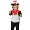 Spirit Halloween Baby Hooded Cat In The Hat One Piece Costume - Dr. Seuss -Halloween Clothing Theme Store 01355627 a