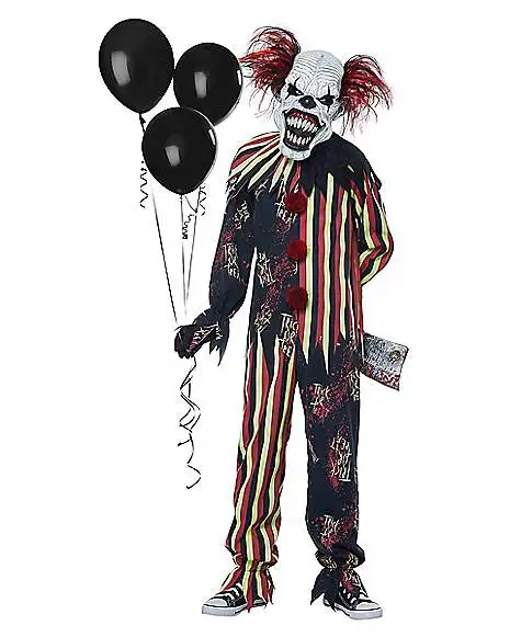 Spirit Halloween Kids Glow In The Dark Clown Costume 3 Spirit Halloween Kids Glow In The Dark Clown Costume