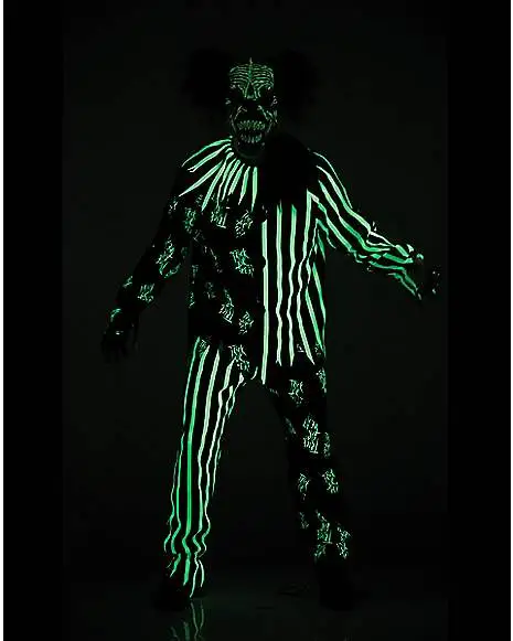 Spirit Halloween Kids Glow In The Dark Clown Costume 4 Spirit Halloween Kids Glow In The Dark Clown Costume - Image 2