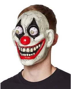 Spirit Halloween Googly Eye Clown Half Mask -Halloween Clothing Theme Store 01359389 b