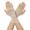 Spirit Halloween Fingerless White Lace Gloves -Halloween Clothing Theme Store 01365659 a