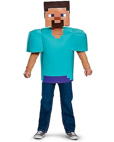 Spirit Halloween Kids Steve Costume - Minecraft 3 Spirit Halloween Kids Steve Costume - Minecraft