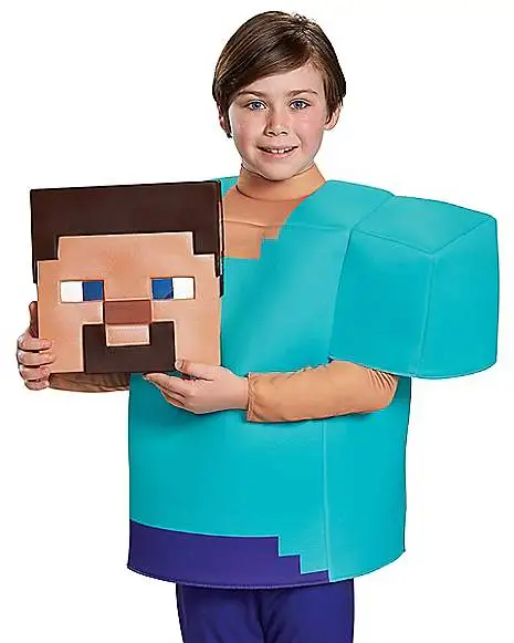 Spirit Halloween Kids Steve Costume - Minecraft 5 Spirit Halloween Kids Steve Costume - Minecraft - Image 3