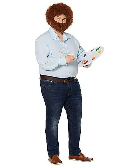 Spirit Halloween Adult Bob Ross Costume - Firefly 4 Spirit Halloween Adult Bob Ross Costume - Firefly - Image 2