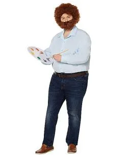 Spirit Halloween Adult Bob Ross Costume - Firefly 8 Spirit Halloween Adult Bob Ross Costume - Firefly -Halloween Clothing Theme Store 01369651 c