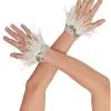 Spirit Halloween White Faux Feather Angel Gloves -Halloween Clothing Theme Store 01375658 a