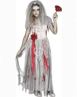 Spirit Halloween Kids Zombie Bride Costume