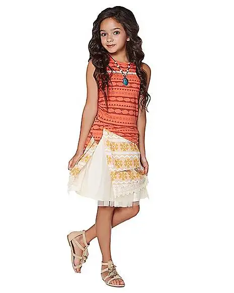 Spirit Halloween Kids Moana Dress Costume - Moana 3 Spirit Halloween Kids Moana Dress Costume - Moana